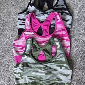 Stylish Camo Racerback Tank Tops - Set of 3
